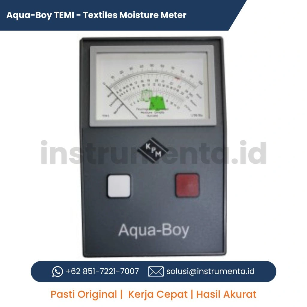 Distributor Aqua-Boy TEMI Textiles Moisture Meter Alat Ukur Kadar Air Tekstil dan Kain Portable Industrial